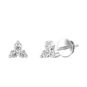 ต่างหูเพชรเลี้ยงในห้องปฏิบัติการ ทอง 18K น้ำหนัก 0.15 กะรัต ทรงกลมเจียระไนแบบบริลเลียนท์ หรูหรา - Product Image 3