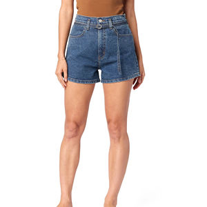 Shorts de Mezclilla Rectos de Cintura Alta, Estilo Americano, Casuales para Mujer, con un Corte Moderno - Product Image 2