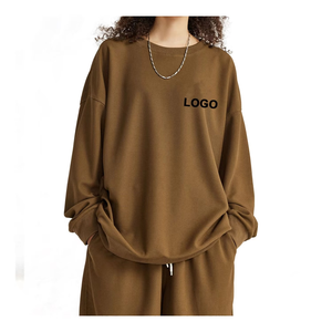 Ensemble T-shirt et short à manches longues teint et délavé à l'acide, T-shirt oversize imprimé style streetwear hip-hop délavé à l'acide avec logo - Product Image 6