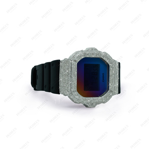 Montre G-Shock en argent avec diamants naturels pour fêtes, mariages et anniversaires - Unisexe, autres bijoux - Product Image 2