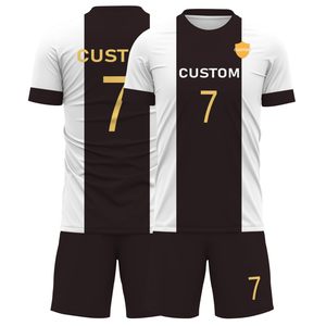 High Quality Men's Adult Soccer Uniform 100% Polyester Quick Dry & Breathable Short Sleeve O-Neck Custom Team Name - Product Image 1