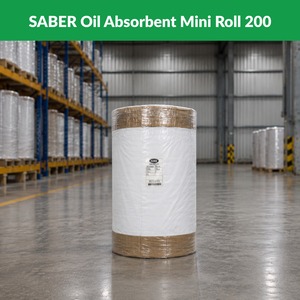 Rollo Absorbente de Aceite SABER SO200-MR, Mini Rollo Perforado para Mantenimiento Industrial, Rollo Absorbente para Control de Derrames de Aceite - Product Image 3