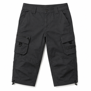 Men's High Utility Three Quarter <b>Cargo</b> Capri Pants ODM Functional Workwear Style Reinforced Seam Storage Pocket Casual Outdoor - Product Image 2