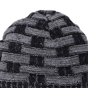 Nouvelle casquette unisexe en suède uni pour toutes les saisons, bonnet tricoté d'hiver noir/gris, chapeau ajusté décontracté pour l'extérieur, taille adulte 60-62cm - Product Image 3
