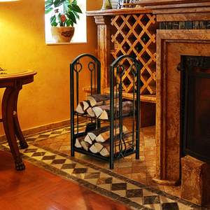 4-Piece <b>Fireplace</b> Tools with Log Rack Essential <b>Fireplace</b> <b>Parts</b> - Product Image 6