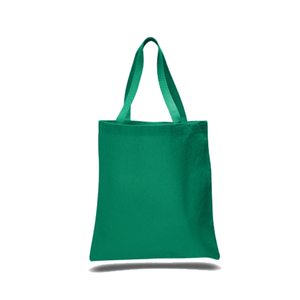 Sac fourre-tout promotionnel en toile vert forêt, taille moyenne, avec poignée épaule, vierge, personnalisable, léger, écologique, pour le shopping - Product Image 4