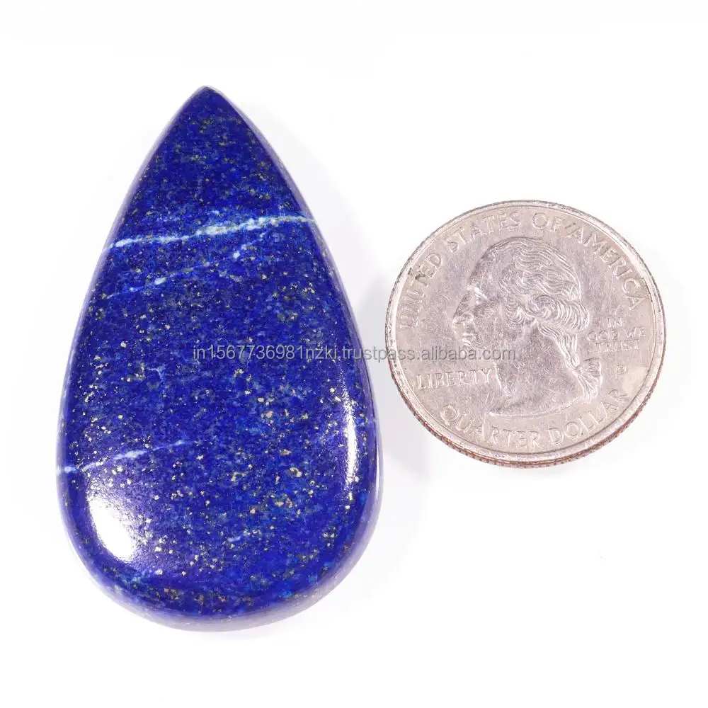 Amazing Quality Hot Sale Carved Polished Oval Shape Natural Lapis Lazuli Loose Gemstone for Healing Use from India