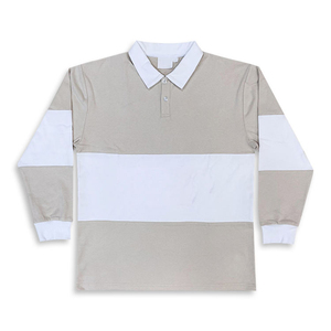 เสื้อรักบี้แบบกำหนดเอง โพลีเอสเตอร์ 100% พิมพ์ชื่อผู้เล่นด้านหน้า โลโก้ แขนยาว - Product Image 2