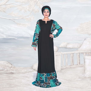 Vestido Maxi Modesto con Diseño de Paneles de Rayón, Inspirado en Dubái Árabe, para Mujer, Manga Larga, Elegante, Moda Musulmana, Estilo Caftán para Eid, ODM - Product Image 5