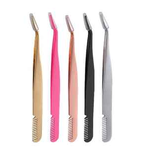 Pinzas para extensión de pestañas, equipo de belleza de alta precisión de acero inoxidable para extensión de pestañas para mujeres - Product Image 1