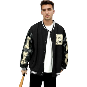 OEM Baseball Varsity Bomber <b>Jackets</b> Custom Embroidery Chenille Patch Thick Fleece Spring Waterproof Windproof High School Low - Product Image 5