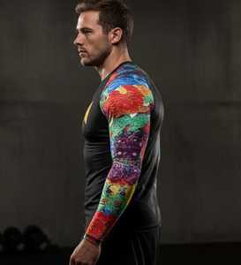 Diseño Personalizado con su Propio Logotipo, Camiseta de Manga Larga con Transferencia Térmica para Hombre, MMA Rash Guard, Nueva Llegada, Adultos, Spandex/Nylon, Secado Rápido - Product Image 2