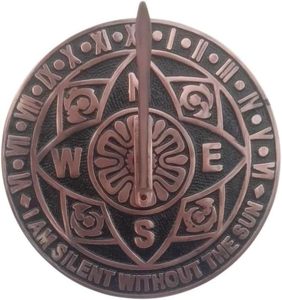 Reloj de Sol de Latón Macizo de 8 Pulgadas con Acabado Antiguo, Reloj de Jardín con Números Romanos, Elegante Decoración para Exteriores y Hogar, Regalo - Product Image 2