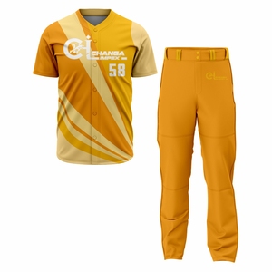 Uniforme de baseball unisexe pour adultes à manches courtes en polyester respirant et à séchage rapide pour l'entraînement et les matchs - Product Image 1