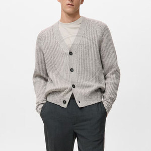 Suéter Cárdigan de Invierno Cálido y Transpirable, 100% Algodón, Corte Regular, con Logotipo Frontal, Nueva Moda en Oferta - Product Image 4