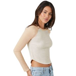 เสื้อเชิ้ตแขนยาวผู้หญิงทรงสลิมฟิต คอโอ วินเทจ สปริง ขายส่ง ความยาวปกติ ผ้าฝ้าย 100% ระบายอากาศได้ดี - Product Image 4