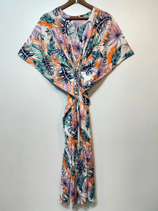 Nouvelle Robe de Nuit Femme Évasée Imprimé Animal en Coton Doux Indien, Longueur Genou, Style Kaftan, avec Dentelle, pour Plage ou Cadeau Demoiselle d'honneur - Product Image 3