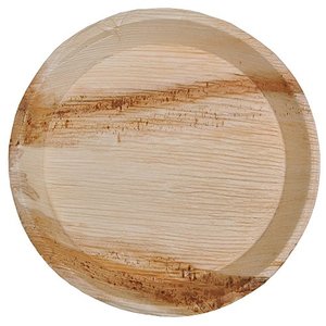Plaque ronde normale de feuille d'areca biodégradable jetable de 10 pouces taille de 6 pouces également disponible - Product Image 1