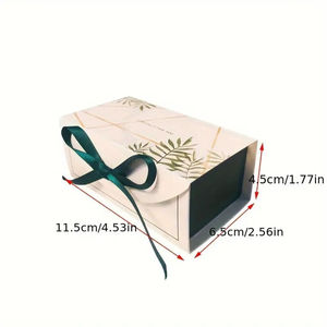 Boîte cadeau blanche de luxe avec fenêtre et ruban, emballage personnalisé imprimé pour bijoux, chocolats, pâtisseries, cadeaux, vente en gros - Product Image 5