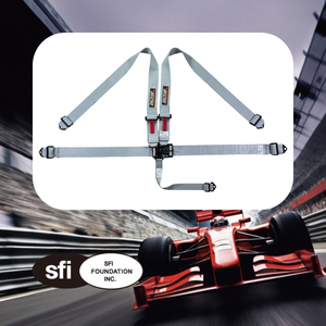 เข็มขัดนิรภัยสำหรับรถแข่ง TBRACING SFI 16.1 รุ่น SF-502 แบบ 5 จุด ผลิตจากโพลีเอสเตอร์ พร้อมอุปกรณ์เหล็กกล้าขึ้นรูป รับผลิตแบบ OEM/ODM ตามสั่ง - Product Image 1