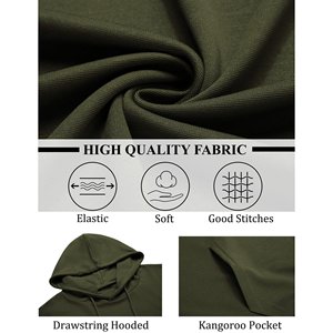 <b>Men's</b> Winter <b>Pullover</b> Hoodie Fleece 100% Cotton Anti-Pilling Long Sleeve Sport Outerwear Pockets Casual Regular Fit 300g Solid - Product Image 4