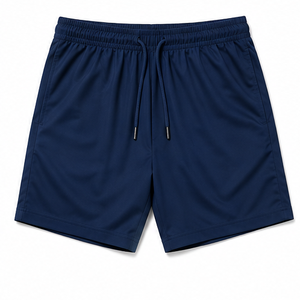 <b>Men's</b> <b>White</b> Solid Drawstring <b>Shorts</b> 100% Polyester Breathable Casual Sport Wear Mid Waist Lightweight Athletic <b>Shorts</b> - Product Image 5