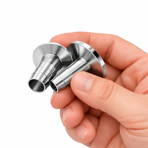 Conector de manguera de vacío de acero inoxidable, accesorios para tuberías de aire de baja presión, junta de goma KF16-50, abrazadera 16, mandril 25, brida 40 - Product Image 3
