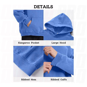 Sudadera con Capucha Extra Grande para Hombre, Sudadera para Parejas, Estilo Vintage con Lavado Ácido, Interior de Felpa de Algodón Acogedor - Product Image 6