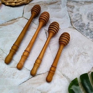 Teak Wood Eco-Friendly Honey Dipper & Stick with Mirror Polish | Long Handle for Camping Tea Coffee & Desserts - Product Image 2