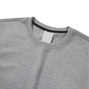 Sweat-shirt à col rond oversize 100 % coton, vente en gros, basique, mélange de coton personnalisable pour l'hiver, sweat-shirt uni teint - Product Image 3