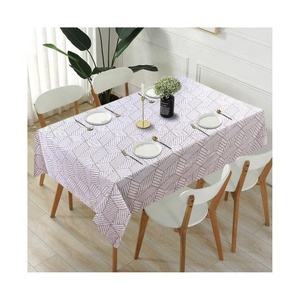 Cotton Linen Table Cloth Manufacturer Rectangular Boho Embroidered Cut Work Waterproof Oil Resistant Bulk OEM Private <b>Label</b> - Product Image 2