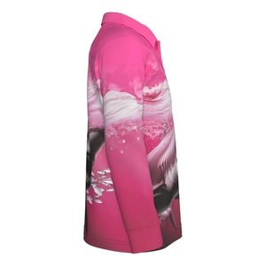 2026 Custom Logo Pattern Full Over Printing Polyester Loose Quick Dry Fitted UPF50+ Long Sleeve custom Fishing Polo T <b>Shirt</b> - Product Image 6