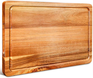 Planche à découper en bois d'acacia double face épaisse personnalisée, planche de boucher, planche à charcuterie en bois pour la cuisine - Product Image 6