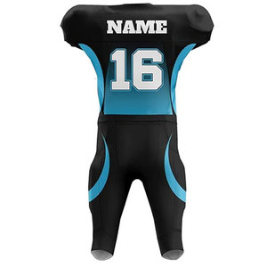 Tenue d'équipe de football américain grande taille, couleur unie, impression numérique, anti-bactérienne, sublimation, ensemble en gros, manches courtes - Product Image 6