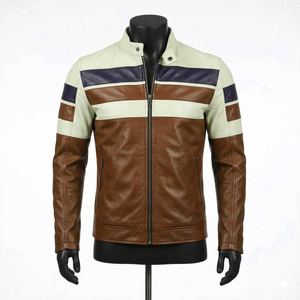 Veste en cuir véritable pour homme, style streetwear, respirante et confortable, vestes matelassées d'hiver - Product Image 1
