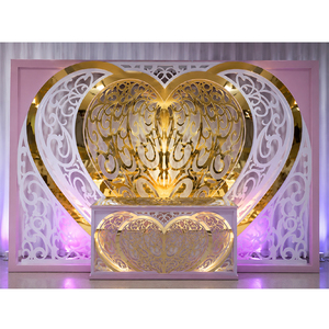 Heart Shape Wedding Backdrop Metal Props Newest Wedding Stage Iron Metal <b>Frame</b> Heart Shaped Wedding <b>Arch</b> Metal Props - Product Image 1