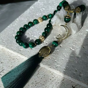 ลูกประคำคริสตัลเรซิ่นสีอำพันขนาด 10 มม. แบบปรับแต่งได้ สำหรับชาวมุสลิม  ทำด้วยมือ เป็นมิตรกับสิ่งแวดล้อม งานศิลปะสร้างสรรค์  แสดงถึงความรักทางศาสนา - Product Image 1