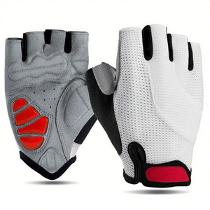 Gants de cyclisme respirants mi-doigts pour hommes et femmes, gants de fitness anti-choc pour VTT et activités de plein air en cuir - Product Image 4