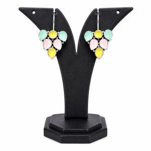 Pendientes Colgantes de Plata Oxidada Hechos a Mano al por Mayor con Diseño Floral para Mujer |   Joyería Étnica Bohemia India, Regalo para Eventos Especiales - Product Image 1