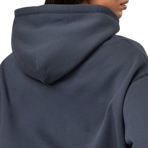 Conjunto de Sudadera con Capucha Oversize y Pantalones Cortos Azul Oscuro para Mujer, Ajuste Relajado, Ropa Casual para Estar en Casa, Mezcla de Algodón, Atuendo Deportivo para Mujer - Product Image 6