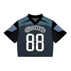 Camiseta de fútbol corta para mujer, hombre y jóvenes, personalizada, al por mayor, barata, lisa, de malla, poliéster, algodón, cuello en V, cuello redondo, OE - Product Image 2