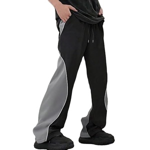 Men Oversized Track Pants Streetwear Color Block Wide Leg Loose Baggy Trousers Casual Jogger Sportswear Pants - Product Image 1