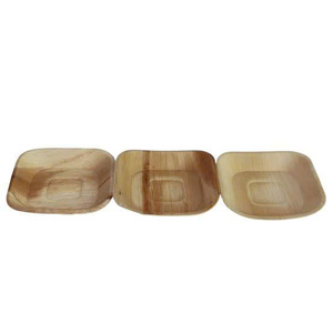 Plateau carré en feuille de palmier avec bol, jetable, écologique, compostable, compatible lave-vaisselle, pour pique-nique, style décontracté - Product Image 2