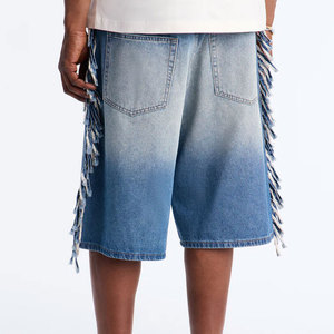 Pantalones Cortos de Mezclilla de Verano de Alta Calidad al por Mayor Personalizados, Jeans para Hombre con Apliques Bordados, Pantalones Cortos Ajustados para Hombre - Product Image 3
