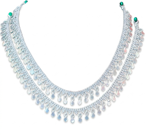 Silver Payal <b>Anklet</b> Layered Indian Bridal Foot Jewelry Traditional Ethnic Foot Chain Women Silver Plated <b>Anklet</b> Chains - Product Image 1