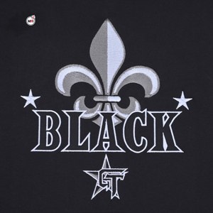 Sweat-shirt à capuche noir pour homme, logo fleur de lys brodé, poche avant, vêtement décontracté d'automne, coupe classique, molleton de coton personnalisable - Product Image 5