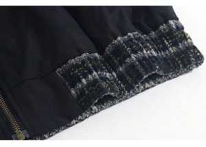 Chaqueta Universitaria Estilo Letterman con Tela de Lona, Parche Bordado en el Pecho, Forro Suave, Ribete de Punto Resistente e Impermeable - Product Image 5