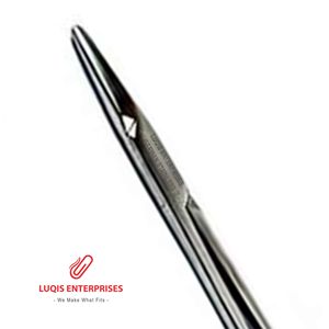 Portaagujas Bozeman de Carburo de Tungsteno en Forma de S, Instrumento Quirúrgico de Acero Inoxidable Angulado, Reutilizable y Autoclavable, 14 cm - Product Image 1