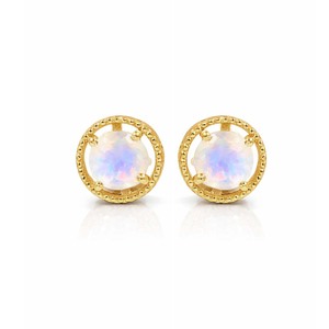Ishime Jewels 925 Sterling Silver Tanzanite Cabochon Halo Stud <b>Earrings</b> Gold Rhodium Plated Minimalist Wedding Anniversary Party - Product Image 2
