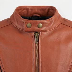 Veste en cuir pour moto NAI-0529A, manteau de motard tendance, vente en gros directe d'usine, vêtements de protection pour la conduite, couleur personnalisable - Product Image 4